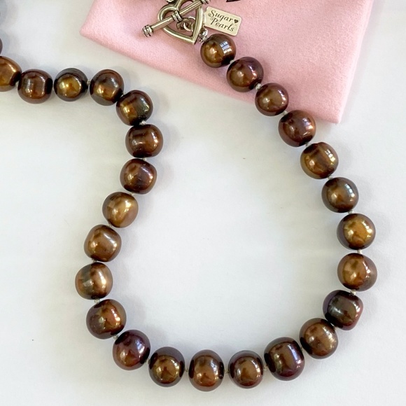 Chunky Brown Freshwater Pearl Necklace - Picture 4 of 5